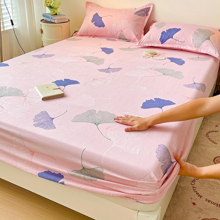 91家纺网 家纺一手货源 找家纺 纽缦家纺 2025新款纯棉斜纹床笠单品床笠 寻春粉