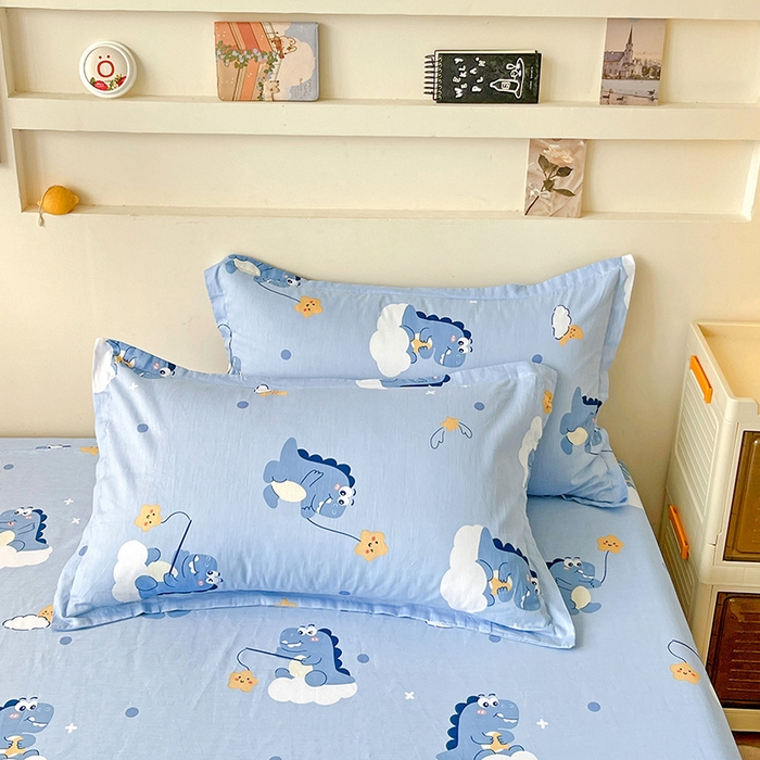 91家纺网 家纺一手货源 找家纺 纽缦家纺 2025新款纯棉斜纹床笠单品床笠 恐龙乐园