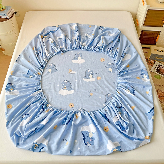 91家纺网 家纺一手货源 找家纺 纽缦家纺 2025新款纯棉斜纹床笠单品床笠 恐龙乐园