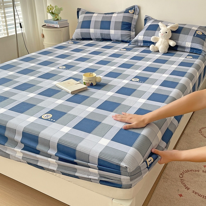 纽缦家纺 2025新款纯棉斜纹床笠单品床笠 蓝语蓝