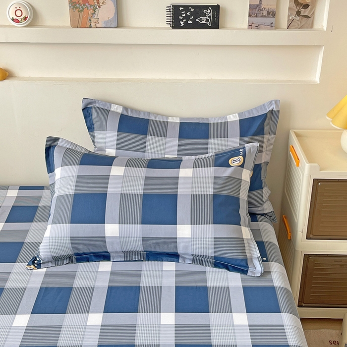 91家纺网 家纺一手货源 找家纺 纽缦家纺 2025新款纯棉斜纹床笠单品床笠 蓝语蓝