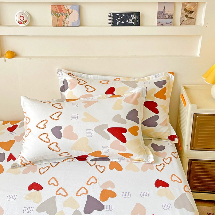 91家纺网 家纺一手货源 找家纺 纽缦家纺 2025新款纯棉斜纹床笠单品床笠 恋爱满屋