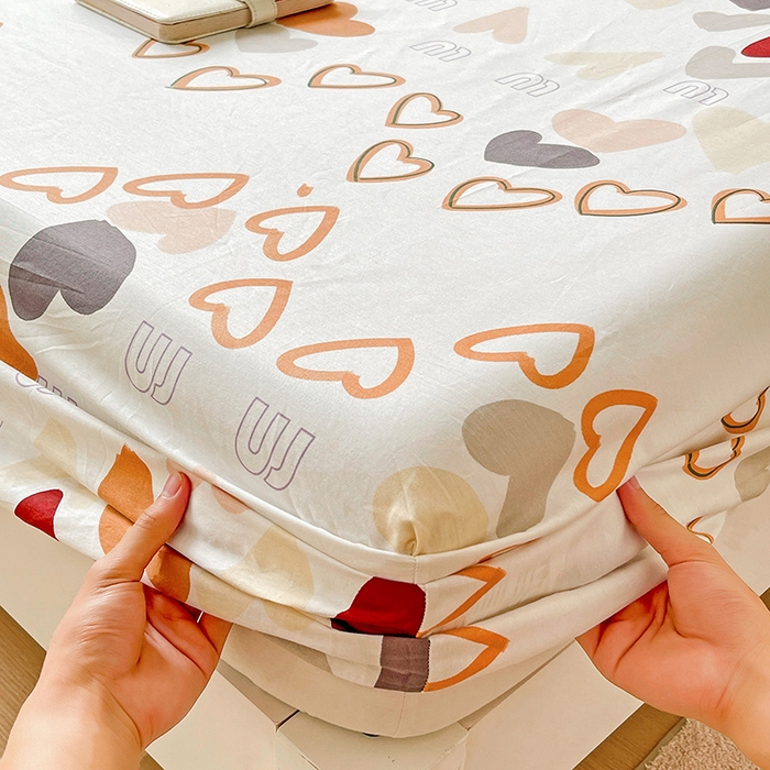 91家纺网 家纺一手货源 找家纺 纽缦家纺 2025新款纯棉斜纹床笠单品床笠 恋爱满屋