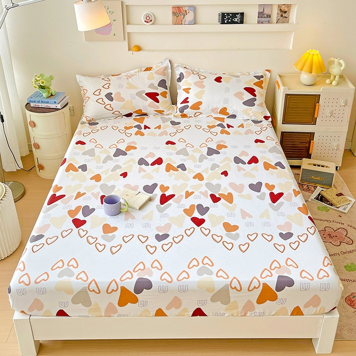 91家纺网 家纺一手货源 找家纺 纽缦家纺 2025新款纯棉斜纹床笠单品床笠 恋爱满屋