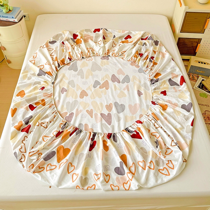 91家纺网 家纺一手货源 找家纺 纽缦家纺 2025新款纯棉斜纹床笠单品床笠 恋爱满屋