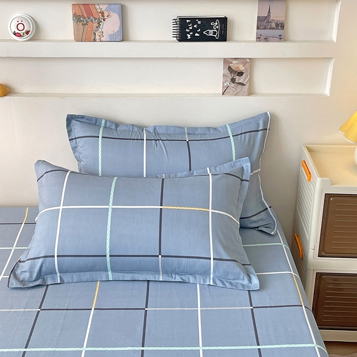 91家纺网 家纺一手货源 找家纺 纽缦家纺 2025新款纯棉斜纹床笠单品床笠 麦乐迪蓝