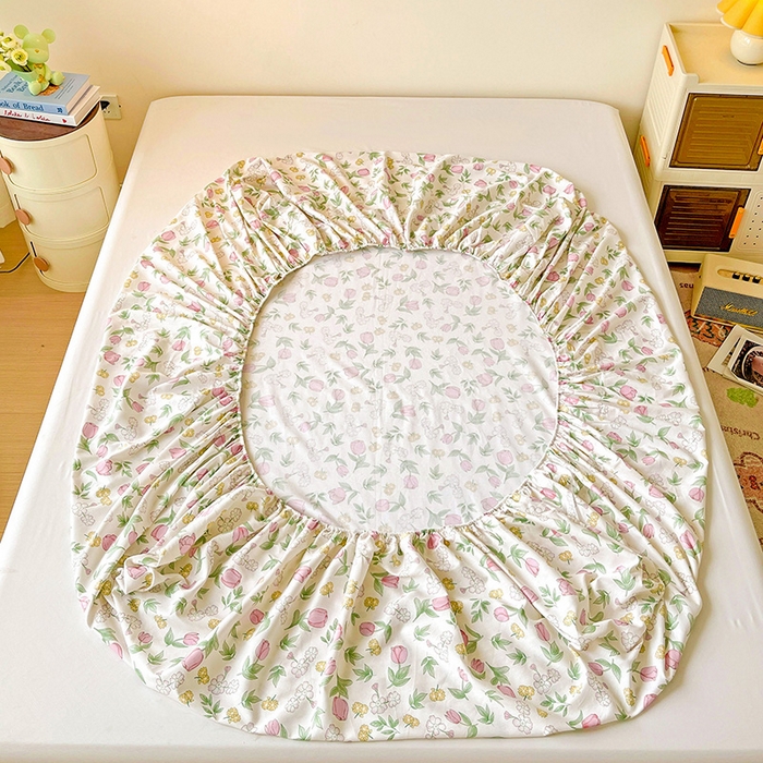 91家纺网 家纺一手货源 找家纺 纽缦家纺 2025新款纯棉斜纹床笠单品床笠 米莱