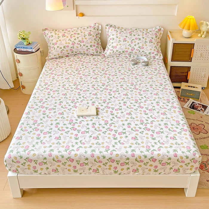 91家纺网 家纺一手货源 找家纺 纽缦家纺 2025新款纯棉斜纹床笠单品床笠 米莱