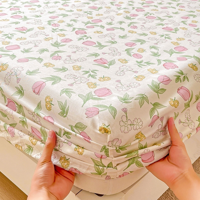 91家纺网 家纺一手货源 找家纺 纽缦家纺 2025新款纯棉斜纹床笠单品床笠 米莱