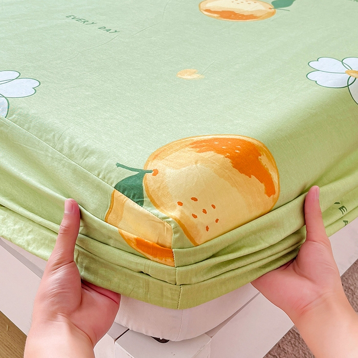 91家纺网 家纺一手货源 找家纺 纽缦家纺 2025新款纯棉斜纹床笠单品床笠 柠夏