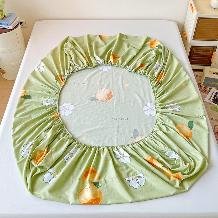 91家纺网 家纺一手货源 找家纺 纽缦家纺 2025新款纯棉斜纹床笠单品床笠 柠夏