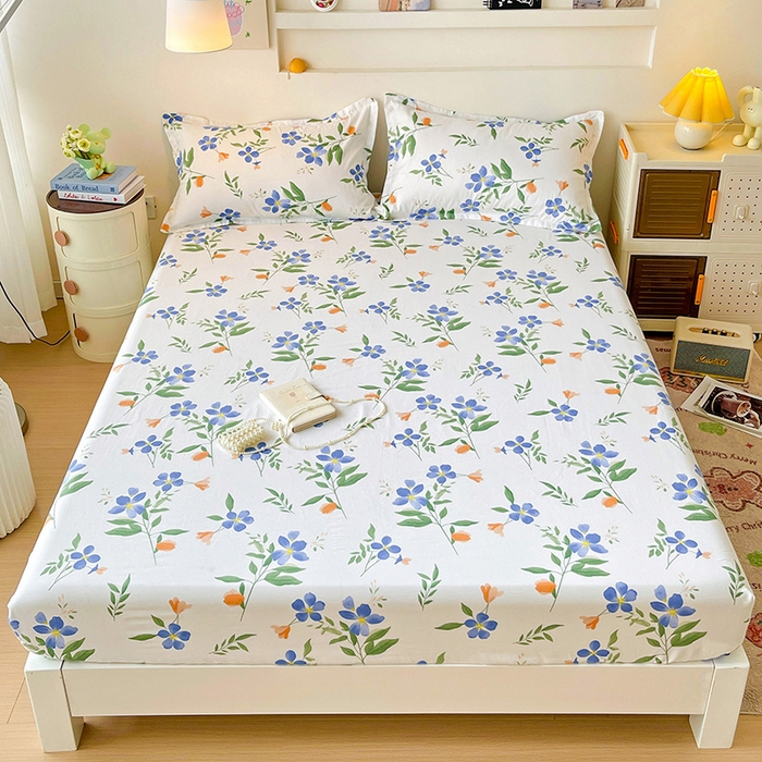 91家纺网 家纺一手货源 找家纺 纽缦家纺 2025新款纯棉斜纹床笠单品床笠 清梦