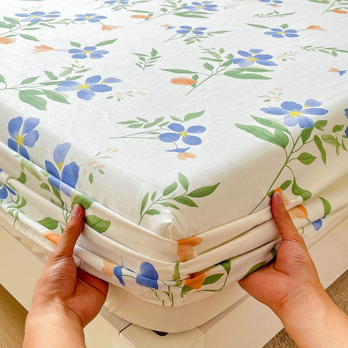 91家纺网 家纺一手货源 找家纺 纽缦家纺 2025新款纯棉斜纹床笠单品床笠 清梦