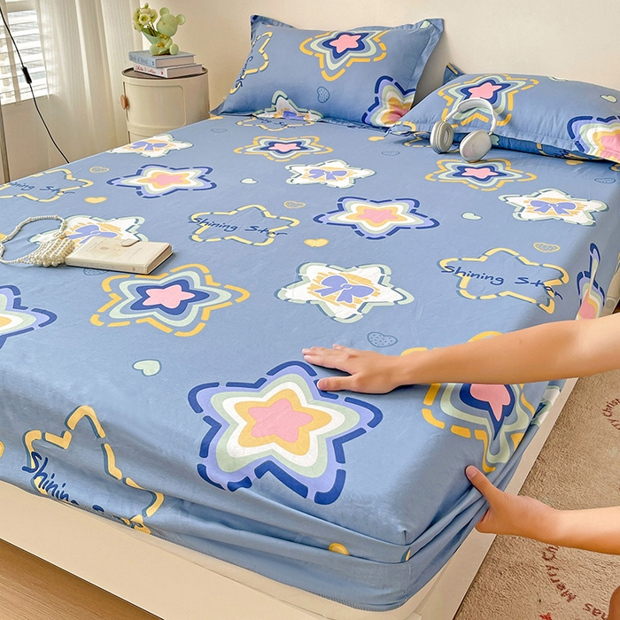 纽缦家纺 2025新款纯棉斜纹床笠单品床笠 闪亮明星