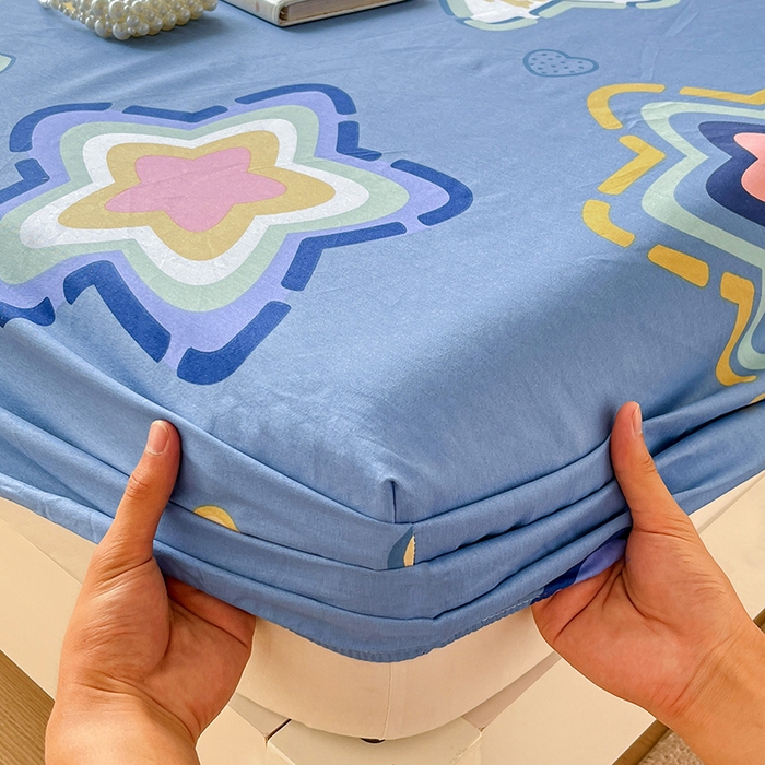 91家纺网 家纺一手货源 找家纺 纽缦家纺 2025新款纯棉斜纹床笠单品床笠 闪亮明星