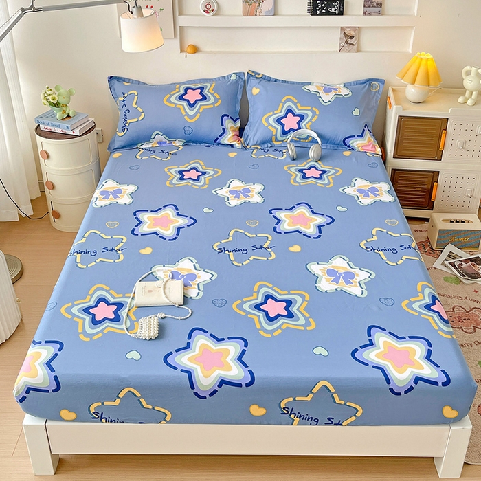 91家纺网 家纺一手货源 找家纺 纽缦家纺 2025新款纯棉斜纹床笠单品床笠 闪亮明星