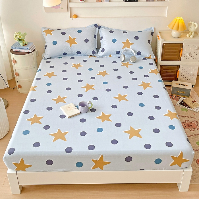 91家纺网 家纺一手货源 找家纺 纽缦家纺 2025新款纯棉斜纹床笠单品床笠 闪耀之星