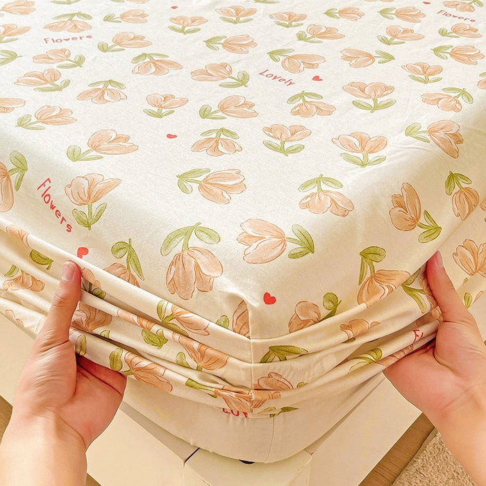 91家纺网 家纺一手货源 找家纺 纽缦家纺 2025新款纯棉斜纹床笠单品床笠 夏遇