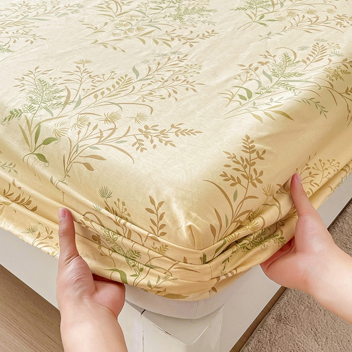 91家纺网 家纺一手货源 找家纺 纽缦家纺 2025新款纯棉斜纹床笠单品床笠 仙草悠悠