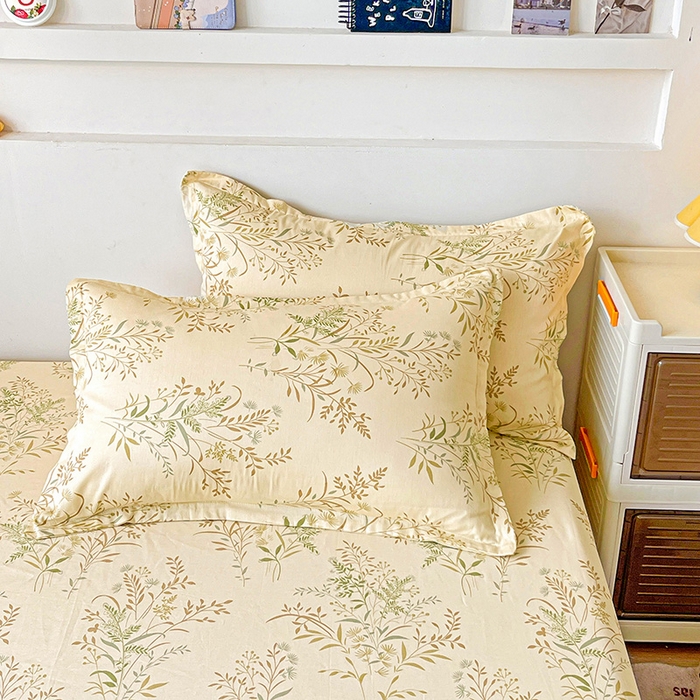 91家纺网 家纺一手货源 找家纺 纽缦家纺 2025新款纯棉斜纹床笠单品床笠 仙草悠悠