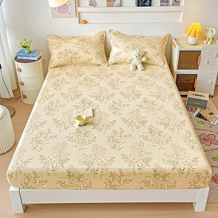 91家纺网 家纺一手货源 找家纺 纽缦家纺 2025新款纯棉斜纹床笠单品床笠 仙草悠悠