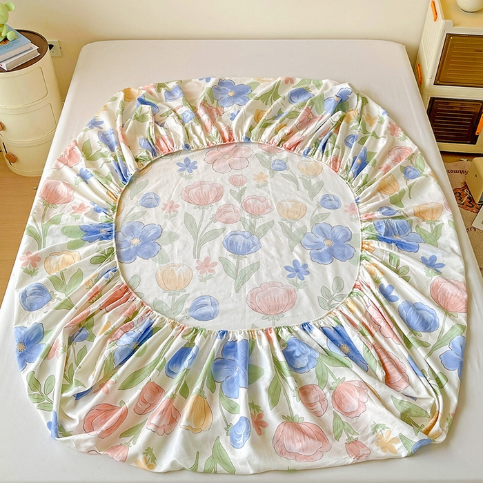 91家纺网 家纺一手货源 找家纺 纽缦家纺 2025新款纯棉斜纹床笠单品床笠 相伴里