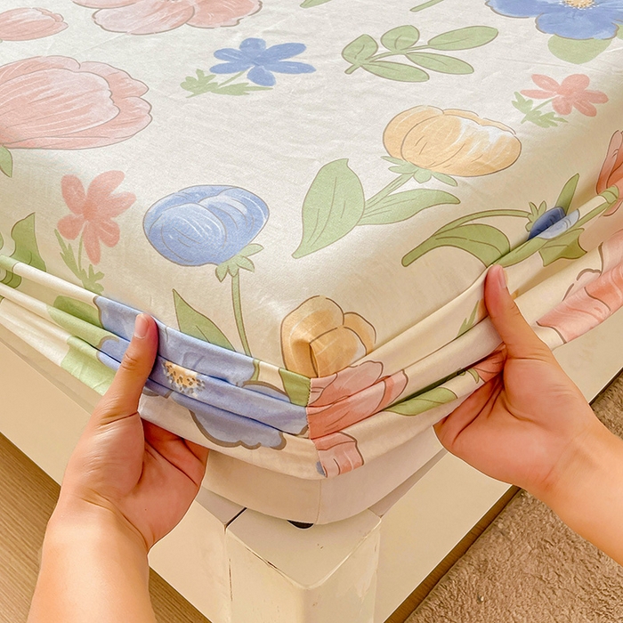 91家纺网 家纺一手货源 找家纺 纽缦家纺 2025新款纯棉斜纹床笠单品床笠 相伴里