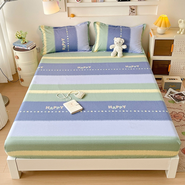 91家纺网 家纺一手货源 找家纺 纽缦家纺 2025新款纯棉斜纹床笠单品床笠 星闪亮