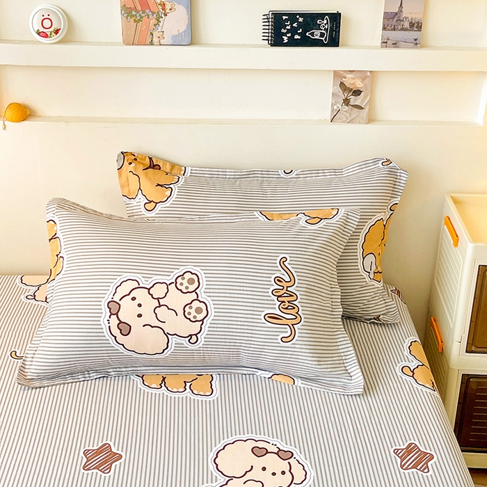 91家纺网 家纺一手货源 找家纺 纽缦家纺 2025新款纯棉斜纹床笠单品床笠 幸运汪咖