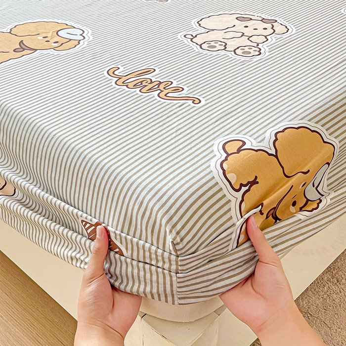 91家纺网 家纺一手货源 找家纺 纽缦家纺 2025新款纯棉斜纹床笠单品床笠 幸运汪咖