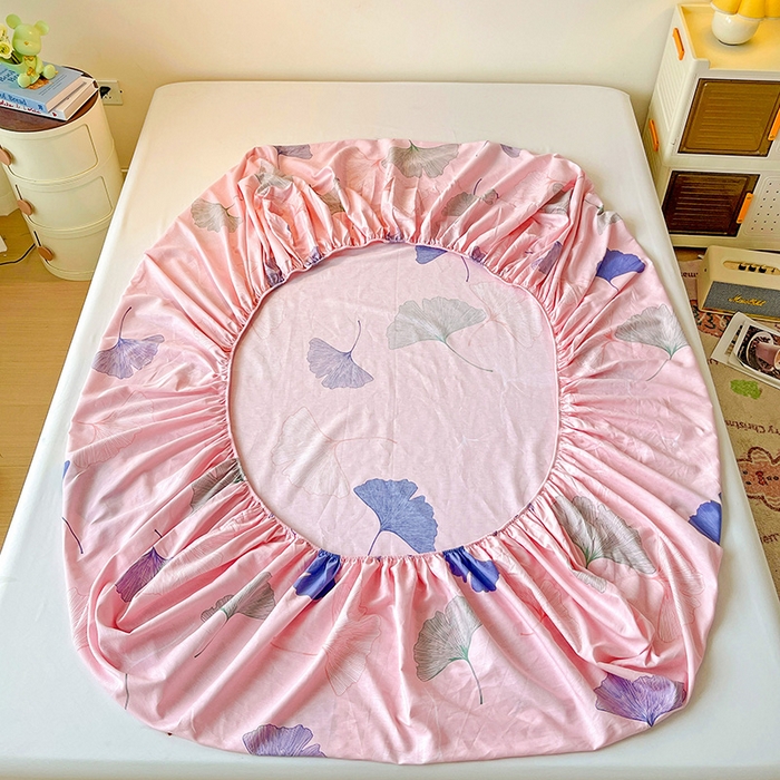 91家纺网 家纺一手货源 找家纺 纽缦家纺 2025新款纯棉斜纹床笠单品床笠 寻春粉