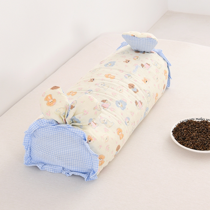  亦帆2025新款爆款田园兔-全棉双层纱荞麦枕芯卡通儿童学生成人护颈枕 天园兔-花型19 20*50一只