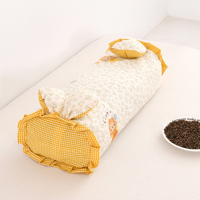  亦帆2025新款爆款田园兔-全棉双层纱荞麦枕芯卡通儿童学生成人护颈枕 天园兔-花型20 20*50一对