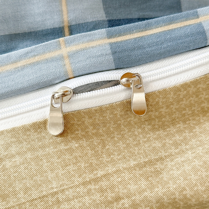 91家纺网 家纺一手货源 找家纺 拾物记 2025新款A类棉学生印花三件套 方特-蓝