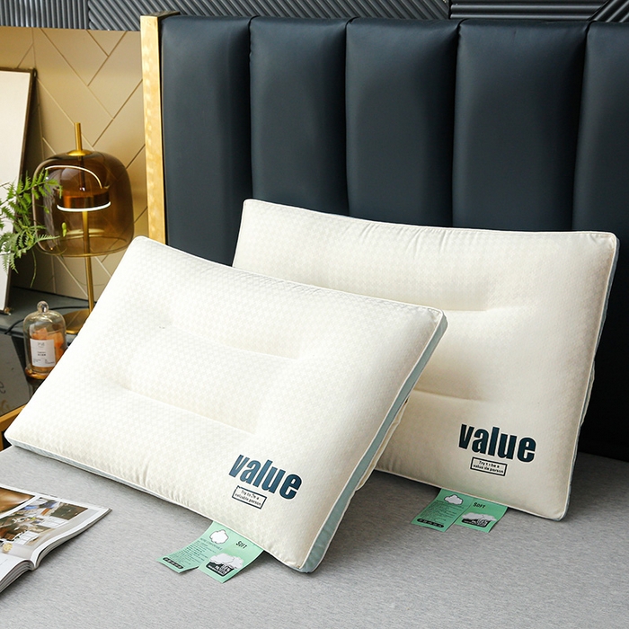 91家纺网 家纺一手货源 找家纺 罗亿家纺 2025新款云朵抗菌舒适枕枕头枕芯 云朵抗菌护颈枕 48*74cm/只