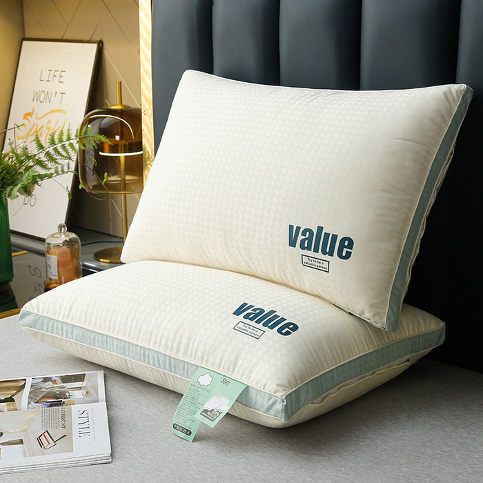 91家纺网 家纺一手货源 找家纺 罗亿家纺 2025新款云朵抗菌舒适枕枕头枕芯 云朵抗菌立体高枕 48*74cm/只