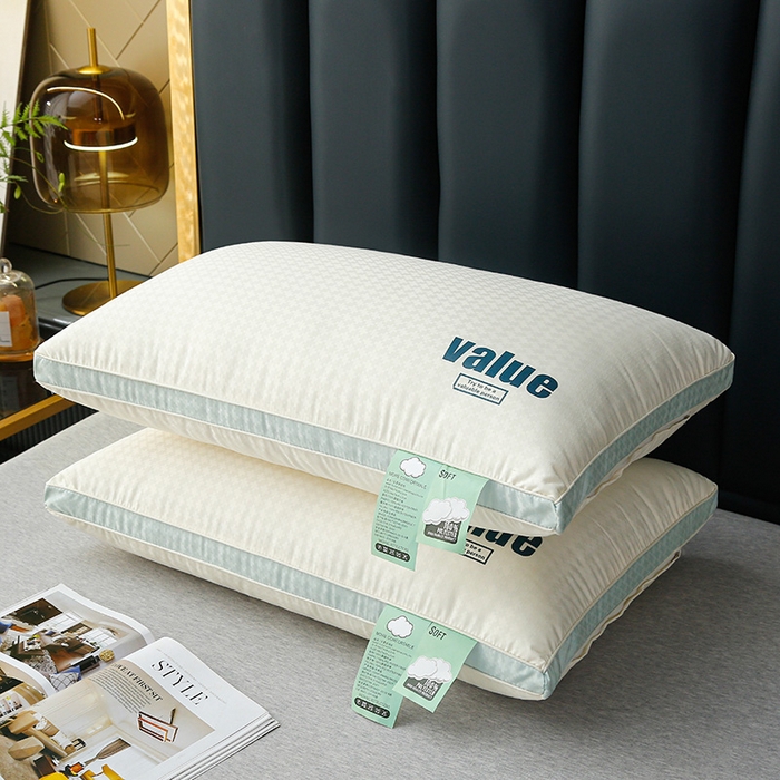 91家纺网 家纺一手货源 找家纺 罗亿家纺 2025新款云朵抗菌舒适枕枕头枕芯 云朵抗菌立体高枕 48*74cm/只