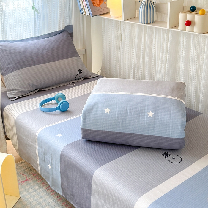 91家纺网 家纺一手货源 找家纺 拾物记 2025新款A类棉学生印花三件套 格利亚