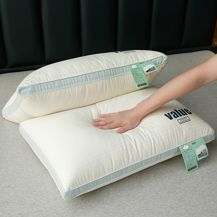 91家纺网 家纺一手货源 找家纺 罗亿家纺 2025新款云朵抗菌舒适枕枕头枕芯 云朵抗菌立体高枕 48*74cm/只