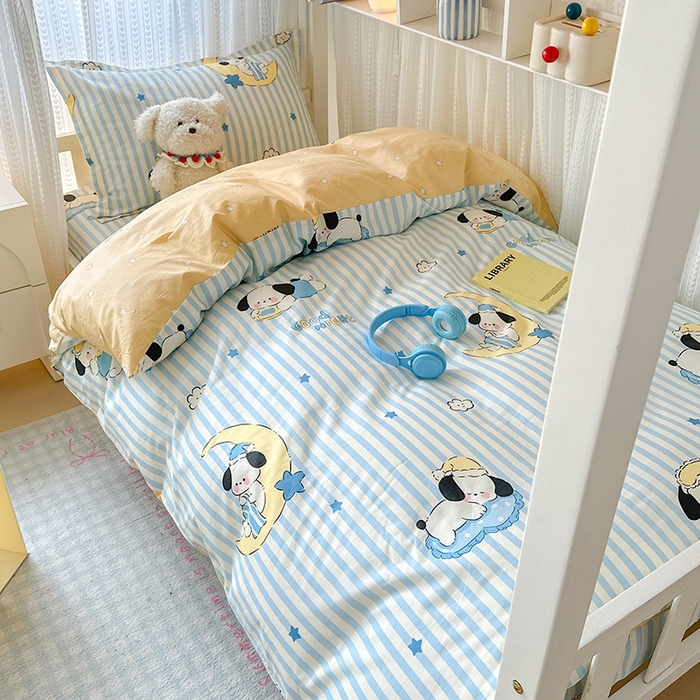 拾物记 2025新款A类棉学生印花三件套 酣睡狗