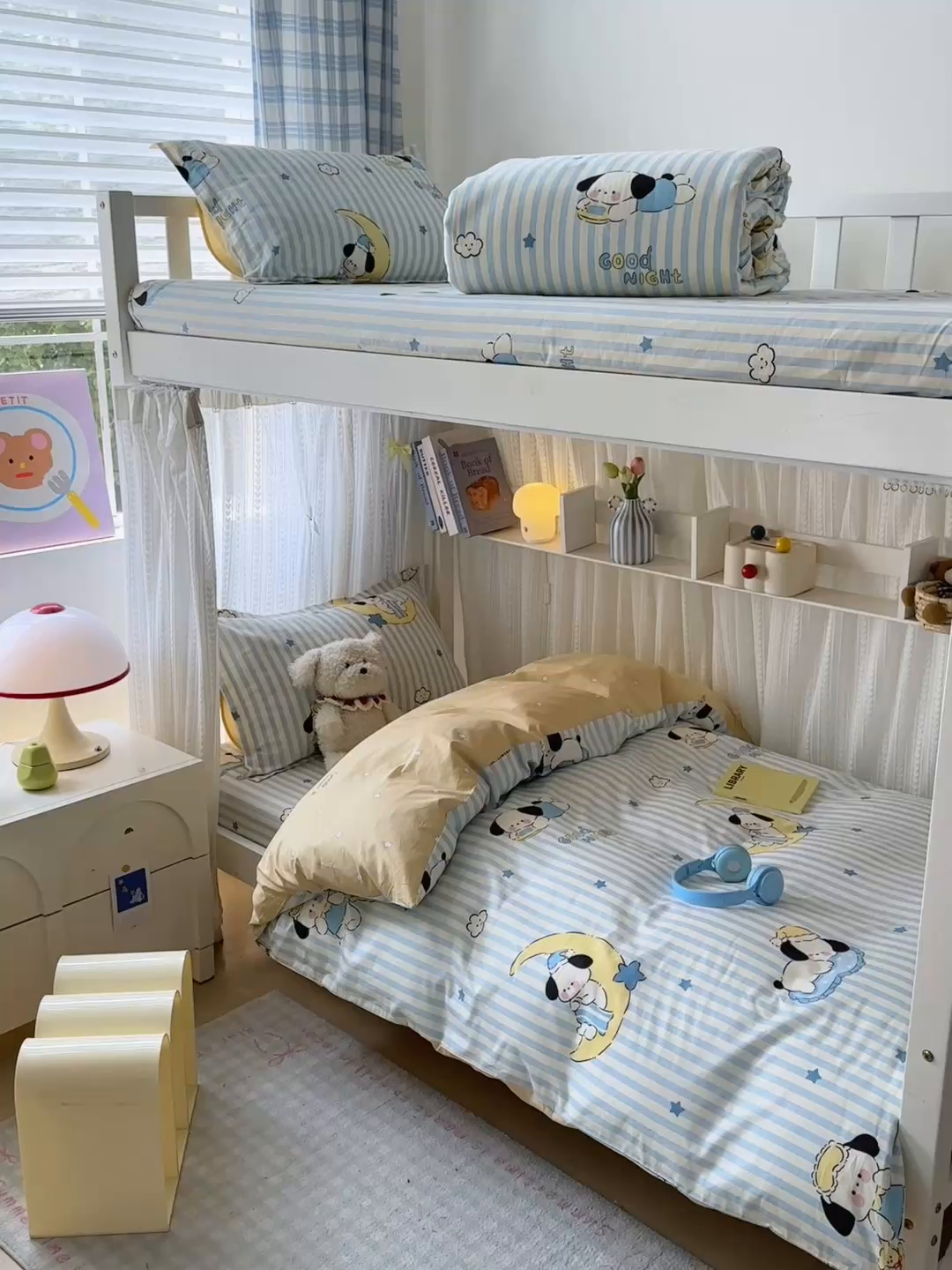 91家纺网 家纺一手货源 找家纺 拾物记 2025新款A类棉学生印花三件套 酣睡狗