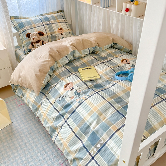 拾物记 2025新款A类棉学生印花三件套 欢乐熊宝