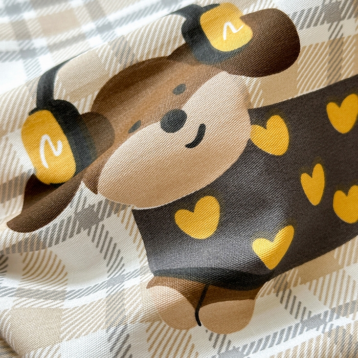 91家纺网 家纺一手货源 找家纺 拾物记 2025新款A类棉学生印花三件套 酷比狗