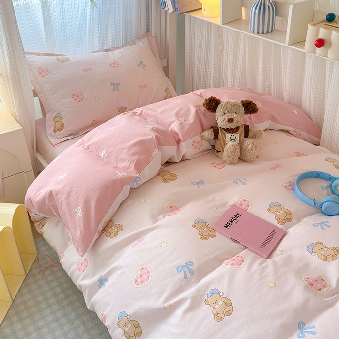 91家纺网 家纺一手货源 找家纺 拾物记 2025新款A类棉学生印花三件套 甜心宝贝