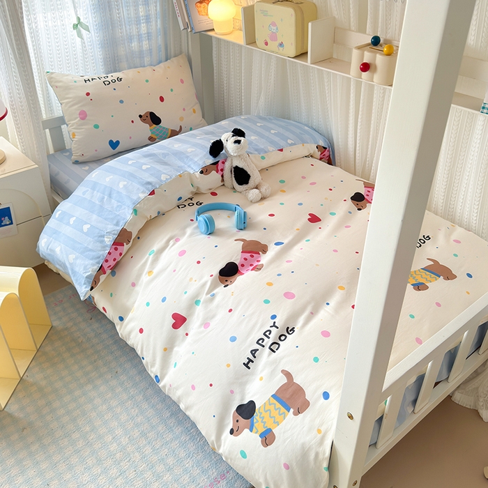 拾物记 2025新款A类棉学生印花三件套 甜心汪星人（B版）