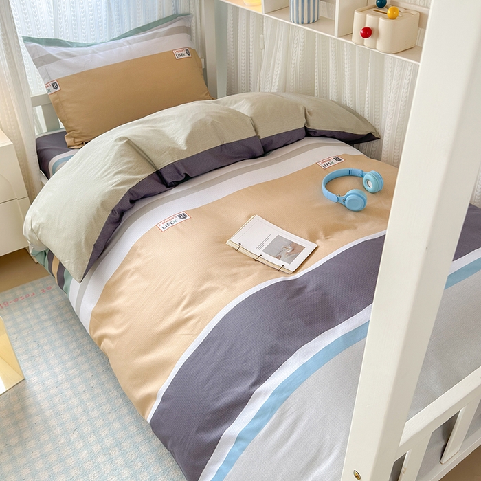 拾物记 2025新款A类棉学生印花三件套 西利亚-绿