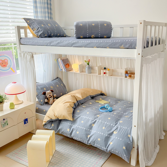 91家纺网 家纺一手货源 找家纺 拾物记 2025新款A类棉学生印花三件套 星月轨迹