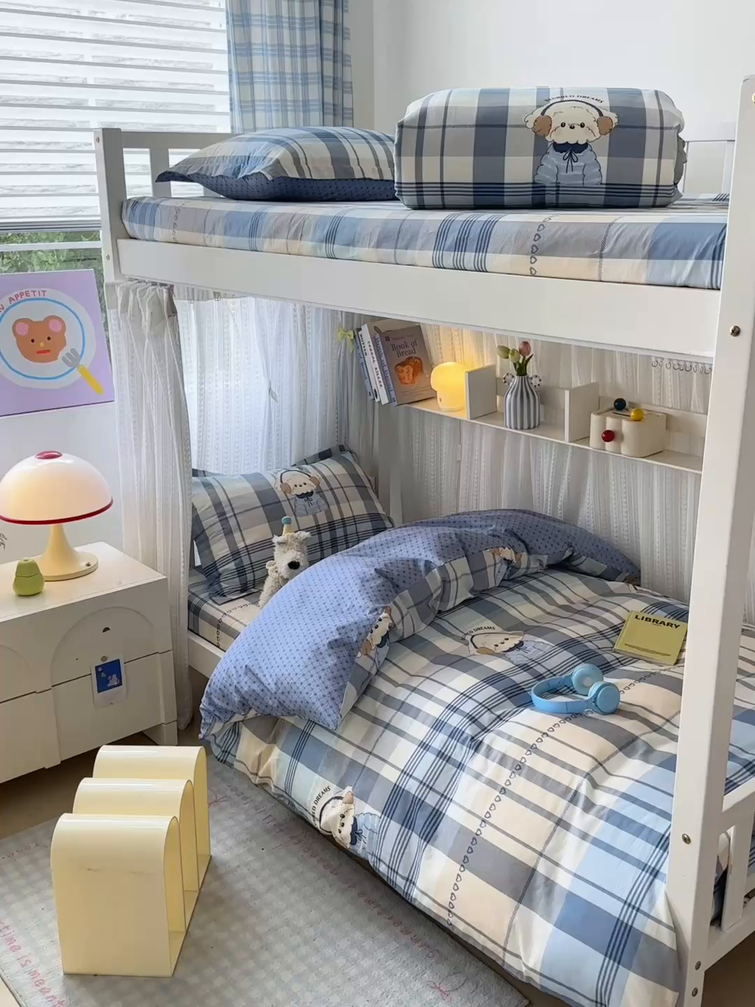 91家纺网 家纺一手货源 找家纺 拾物记 2025新款A类棉学生印花三件套 萌萌西高地