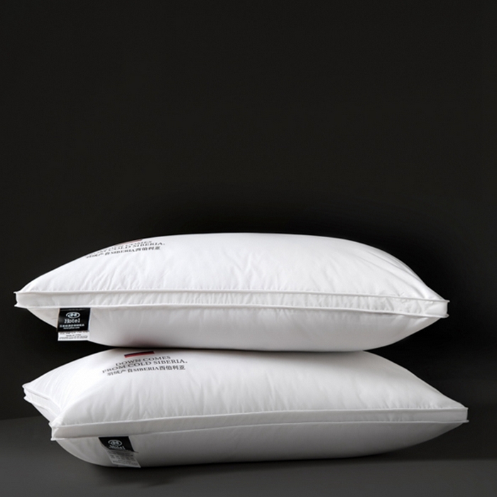 91家纺网 家纺一手货源 找家纺 静若居2025新款西伯利亚鹅绒枕头酒店枕 白色一对