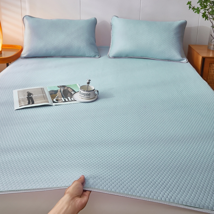 91家纺网 家纺一手货源 找家纺 （总）希廷顿 2024新款加厚凉感丝乳胶凉席三件套